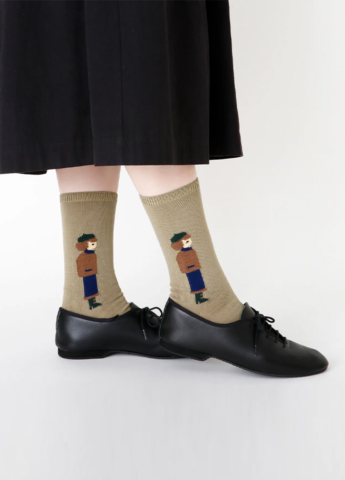 Left & Right Turn Mid-Calf Socks